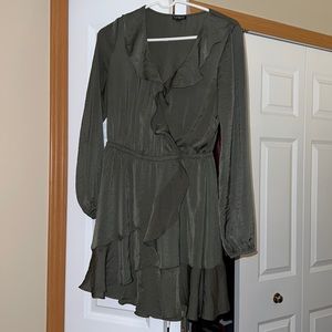 Express Ruffle Long Sleeve Dress